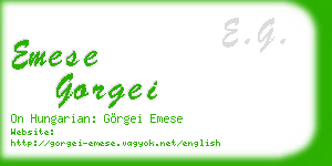 emese gorgei business card